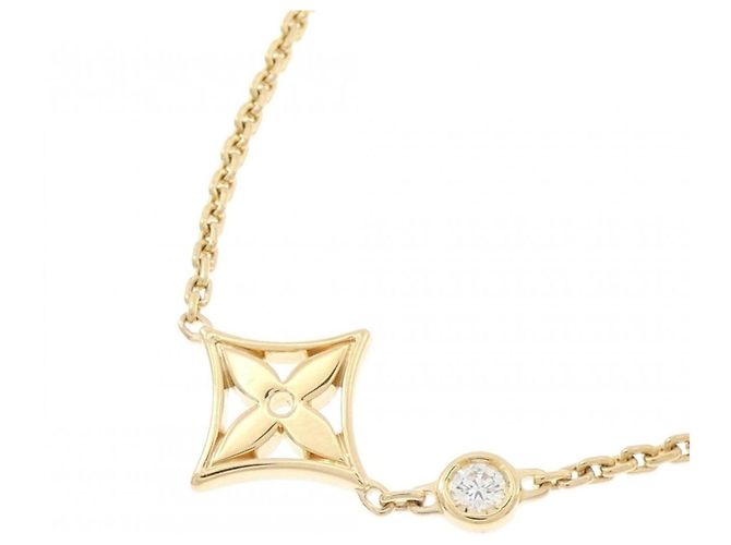 Collier pendentif Louis Vuitton Monogram Idylle Doré - vue 3