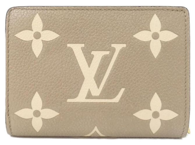 Louis Vuitton Bicolor Monogram Empreinte Portefeuille Claire Wallet Beige Grigio - vista 2