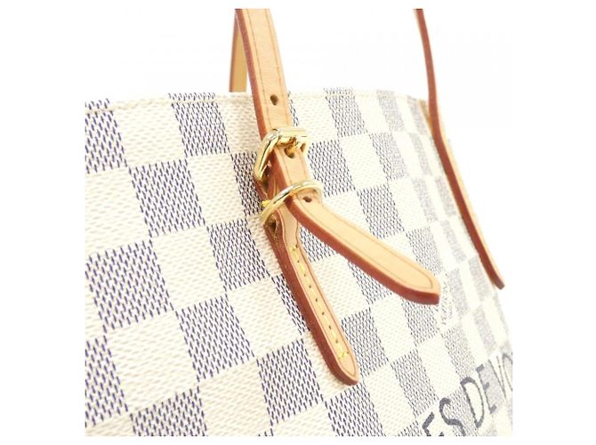 Bolso Louis Vuitton Damier Azur Cabas MM Blanco Azul - vista 4