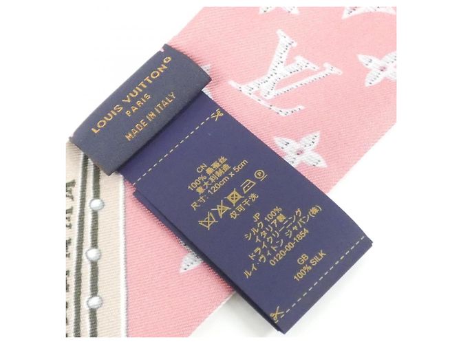 Louis Vuitton Bandeau BB LV Details Foulard Rosa - vista 4