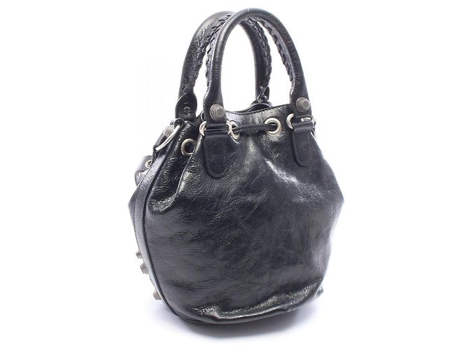 Borsa a secchiello Balenciaga LE CAGOLE Nero - vista 2