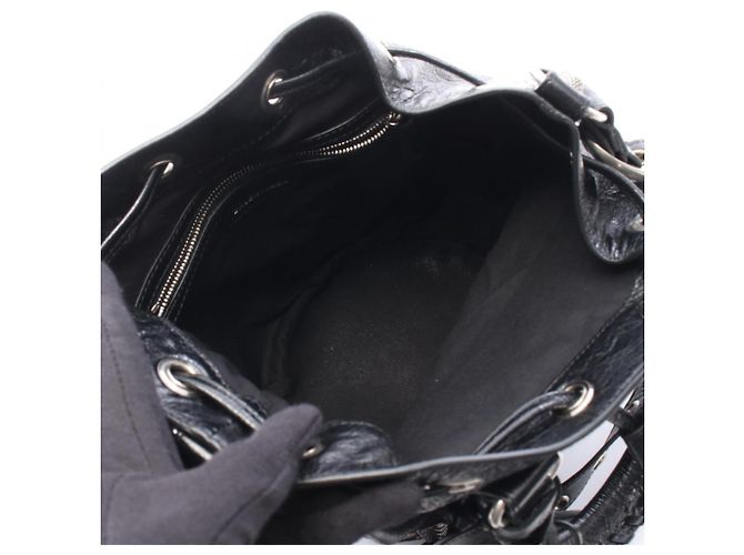 Borsa a secchiello Balenciaga LE CAGOLE Nero - vista 3