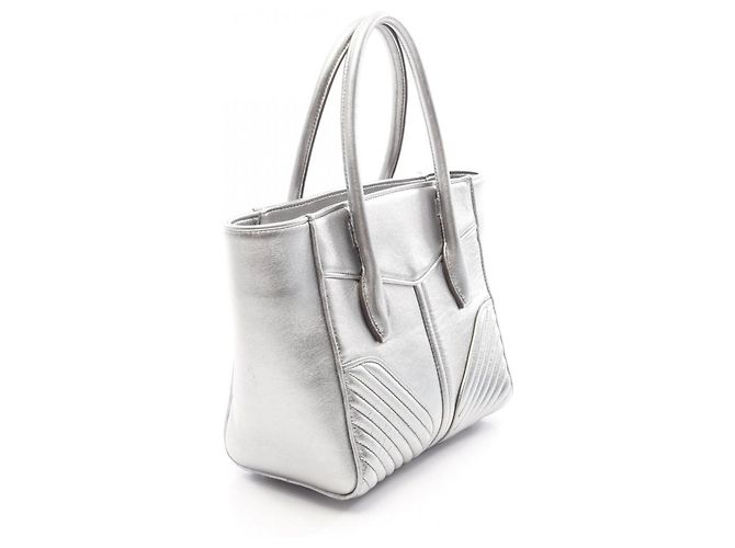Borsa Miu Miu NAPPA BIKER 2WAY Argento - vista 2