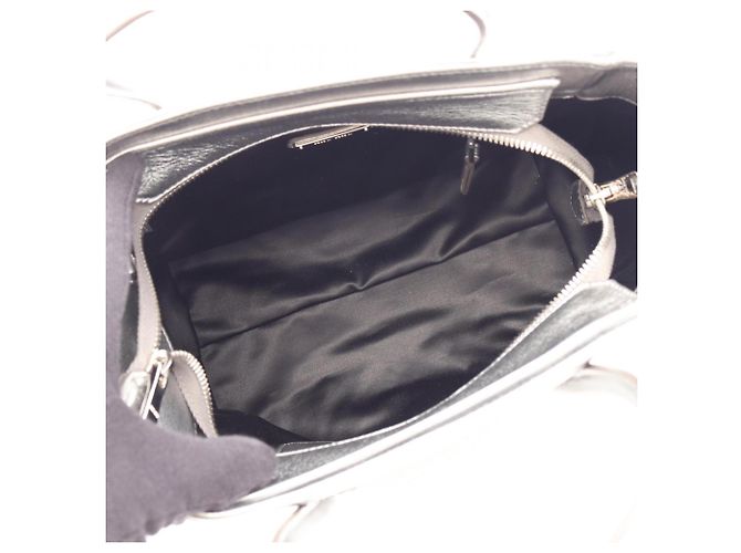 Borsa Miu Miu NAPPA BIKER 2WAY Argento - vista 3