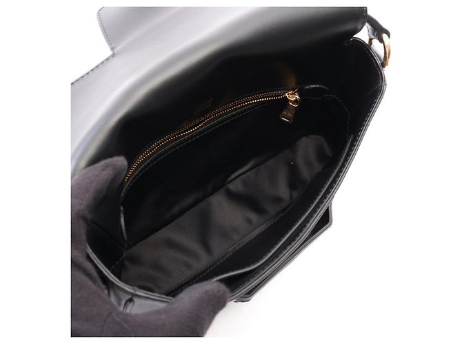 Miu Miu CRM FINE CALF Penny 2-Way Handtasche Schwarz - Ansicht 3