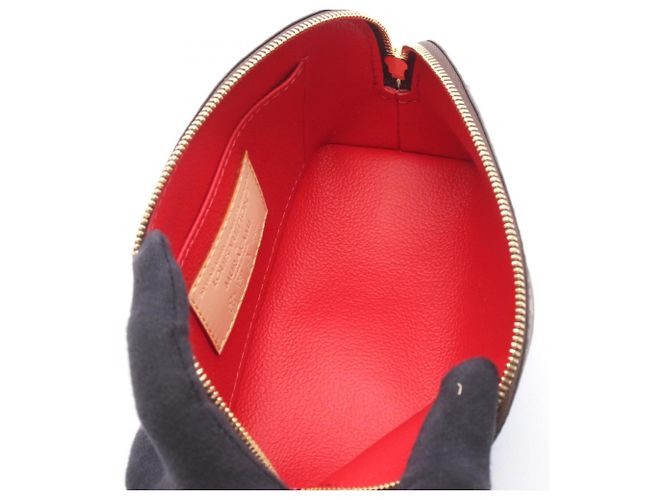 Louis Vuitton Monogram Cherry Pochette Cosmetic PM Marrone Rosso Multicolore - vista 3