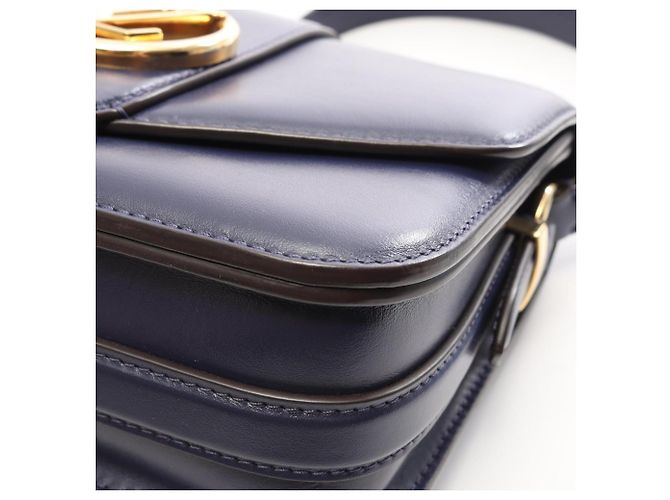 Borsa a tracolla Louis Vuitton in pelle blu navy - vista 11
