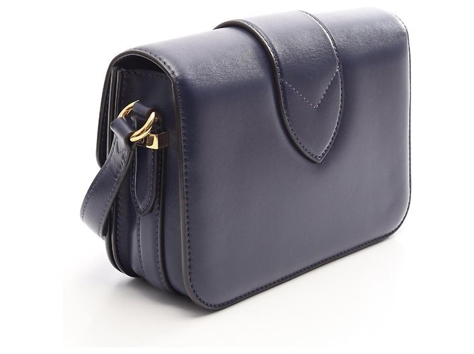 Borsa a tracolla Louis Vuitton in pelle blu navy - vista 2