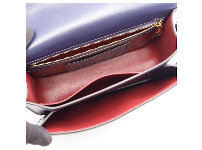 Borsa a tracolla Louis Vuitton in pelle blu navy - vista 3