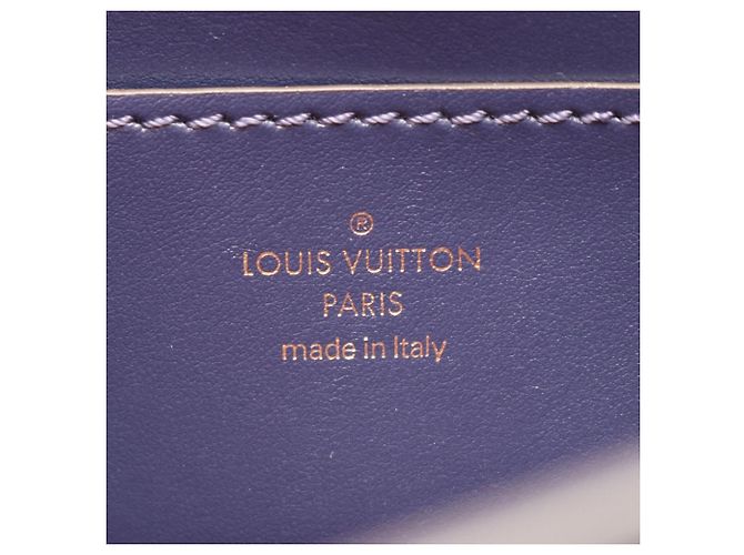 Borsa a tracolla Louis Vuitton in pelle blu navy - vista 4