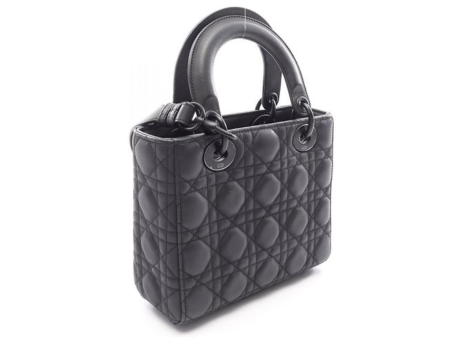 Christian Dior Lady Dior My ABCDIOR Borsa a Mano Small Cannage Nero - vista 2