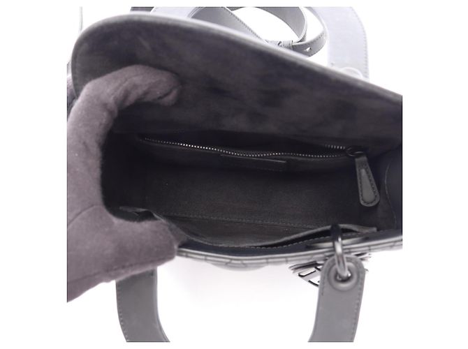 Christian Dior Lady Dior My ABCDIOR Borsa a Mano Small Cannage Nero - vista 3