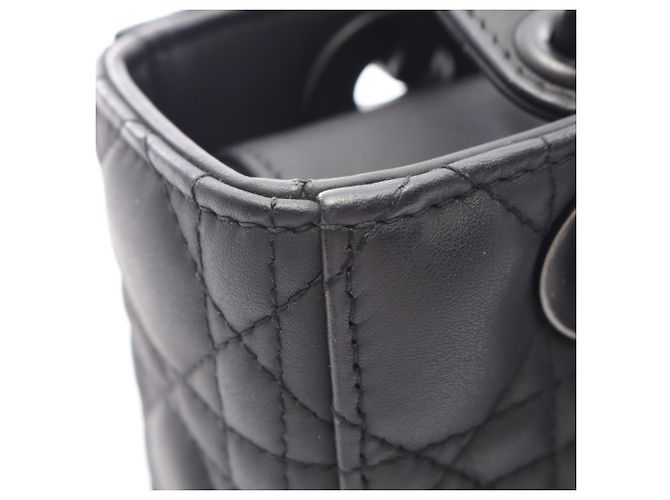 Christian Dior Lady Dior My ABCDIOR Borsa a Mano Small Cannage Nero - vista 6