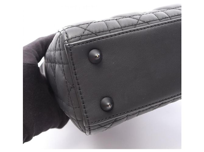 Christian Dior Lady Dior My ABCDIOR Borsa a Mano Small Cannage Nero - vista 7