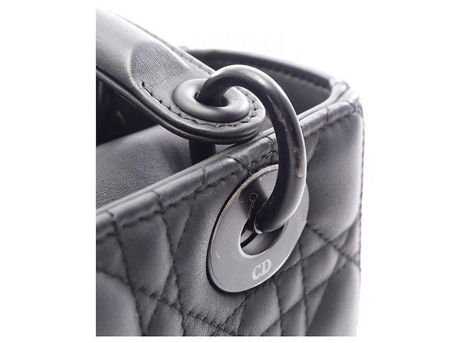 Christian Dior Lady Dior My ABCDIOR Borsa a Mano Small Cannage Nero - vista 8