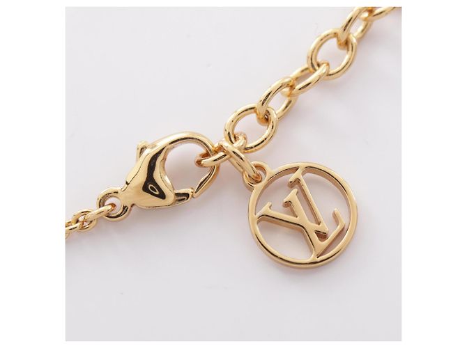 Colar Louis Vuitton LV Floragram Branco Dourado - vista 4