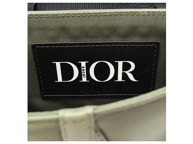 Bolsa Saddle Christian Dior Caqui Azul marinho - vista 4
