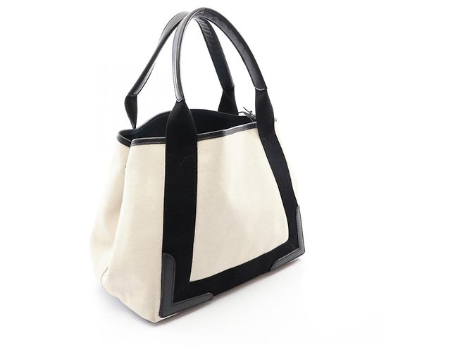 Bolso Cabas S Balenciaga Navy Negro Crudo - vista 2