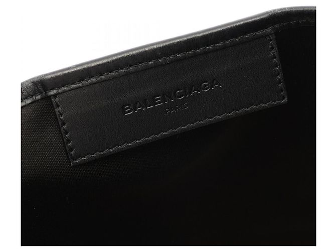 Bolso Cabas S Balenciaga Navy Negro Crudo - vista 4