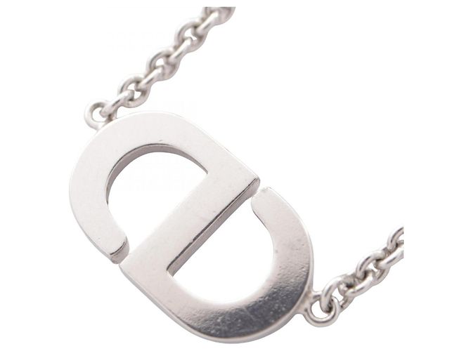 Collana Christian Dior Dior CD Logo Argento - vista 2