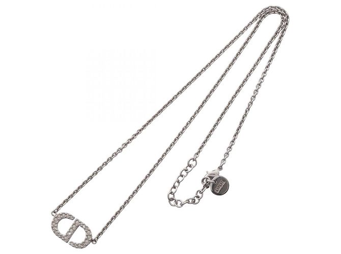 Collana Christian Dior Dior CD Logo Argento - vista 3