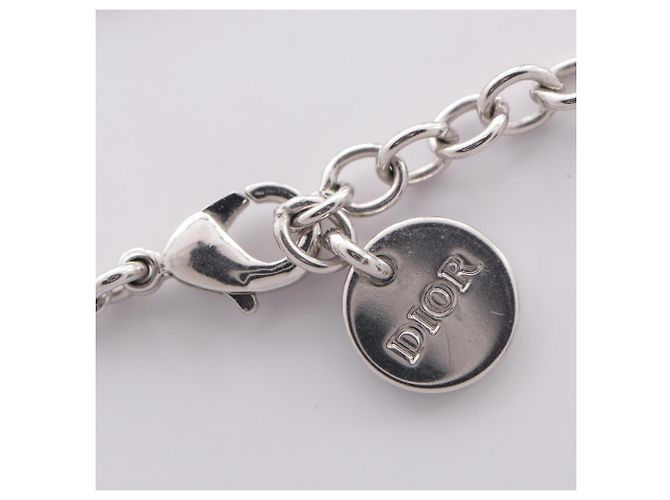 Collana Christian Dior Dior CD Logo Argento - vista 4
