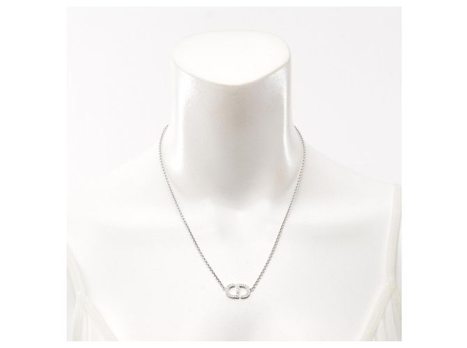 Collana Christian Dior Dior CD Logo Argento - vista 5