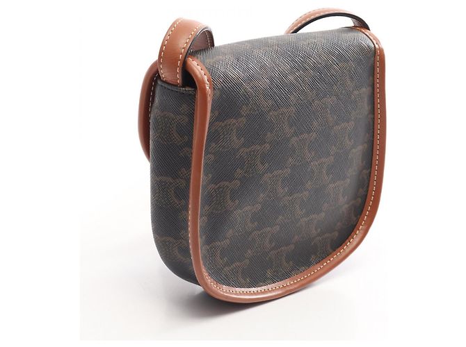 Céline Celine Triomphe Mini Buzas Schultertasche Braun Schwarz - Ansicht 2
