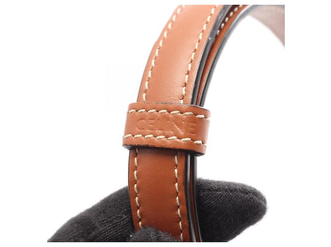 Céline Celine Triomphe Mini Buzas Schultertasche Braun Schwarz - Ansicht 4
