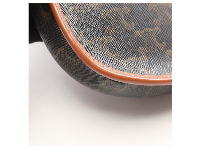 Céline Celine Triomphe Mini Buzas Schultertasche Braun Schwarz - Ansicht 7