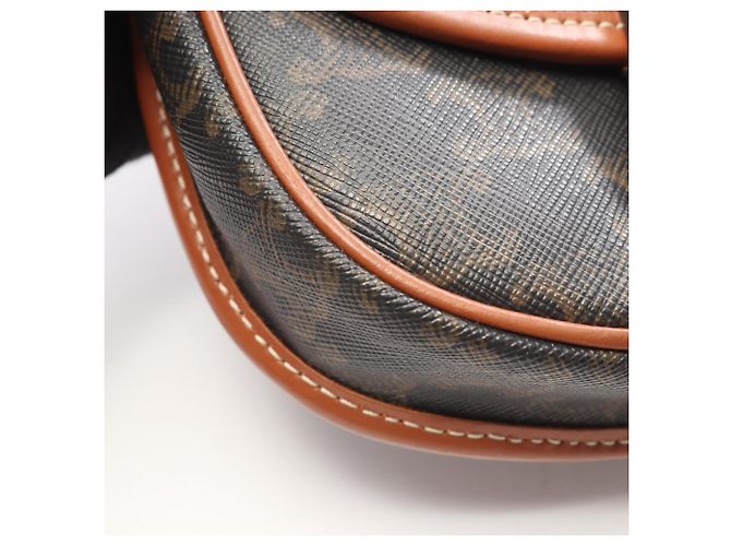 Céline Celine Triomphe Mini Buzas Schultertasche Braun Schwarz - Ansicht 8