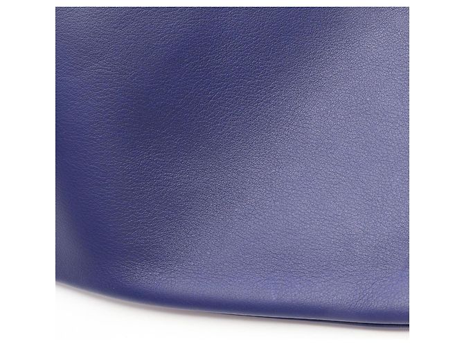Borsa a pochette Balenciaga in pelle blu - vista 7