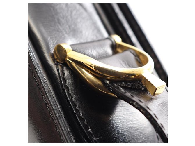 Céline Borsa a tracolla Celine Horse Carriage Nero - vista 13