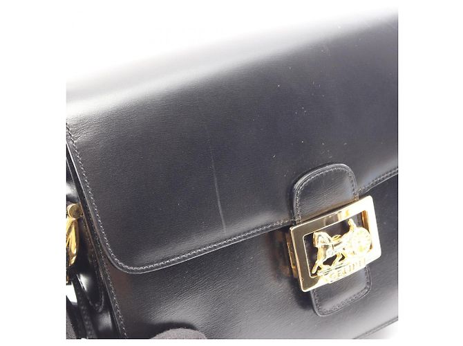 Céline Borsa a tracolla Celine Horse Carriage Nero - vista 8
