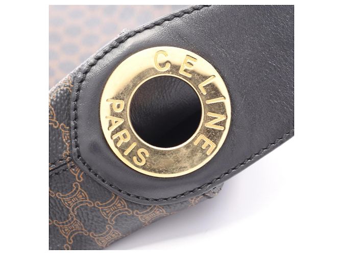 Céline Borsa a tracolla Celine Macadam Marrone Nero - vista 8