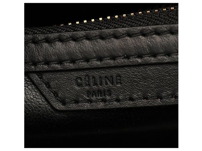 Céline  mala de mão Celine Luggage Mini Shopper Preto Azul Bege - vista 4