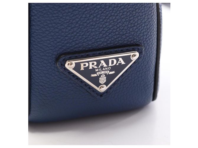 Sac à main et porte-documents 2-en-1 Prada VITELLO GRAIN Bleu - vue 5