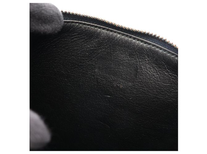Sac à main Prada PRADA Second Bag Clutch en cuir Saffiano bleu marine - vue 9