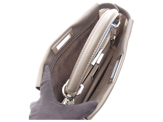 Borsa a mano 2-Way Fendi Peekaboo Regular Marrone - vista 3
