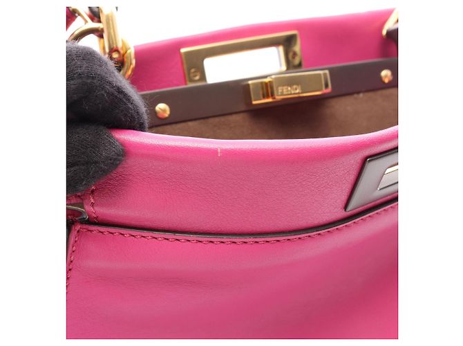 Borsa a mano 2-Way Fendi Peekaboo Regular Rosa - vista 12