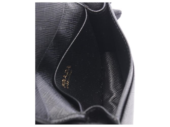Portacarte in pelle nera Prada Nero - vista 3