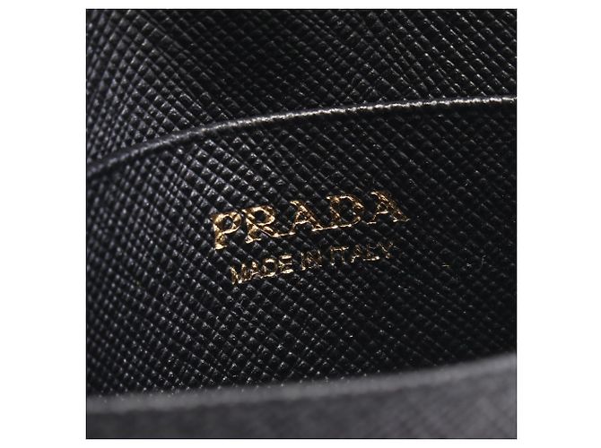 Portacarte in pelle nera Prada Nero - vista 4