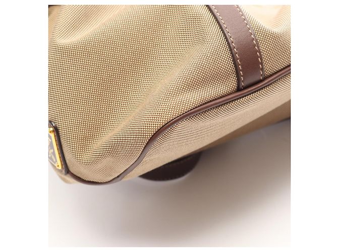 Saco Tote 2-Way Prada Logo Jacquard Marrom Bege - vista 5