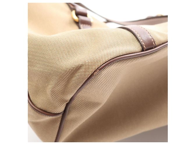 Saco Tote 2-Way Prada Logo Jacquard Marrom Bege - vista 7