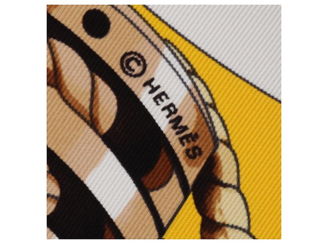 Hermès Hermes Carre 90 Belles Amures Schal Blau Mehrfarben Gelb - Ansicht 2