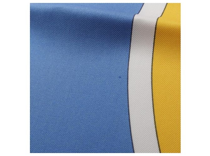 Hermès Hermes Carre 90 Belles Amures Schal Blau Mehrfarben Gelb - Ansicht 6