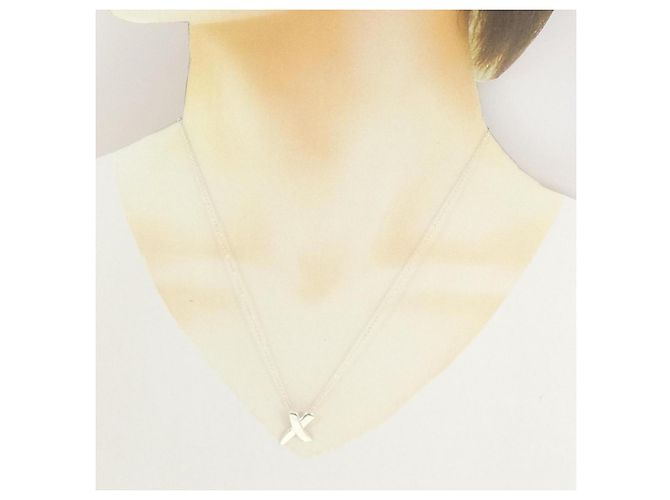 Autre Marque Collier Tiffany Kiss Argenté - vue 6