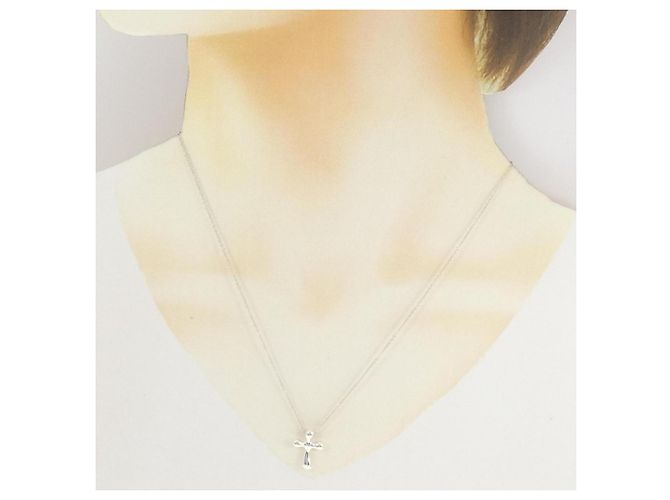 Autre Marque Collar de Cruz Tiffany Plata - vista 6