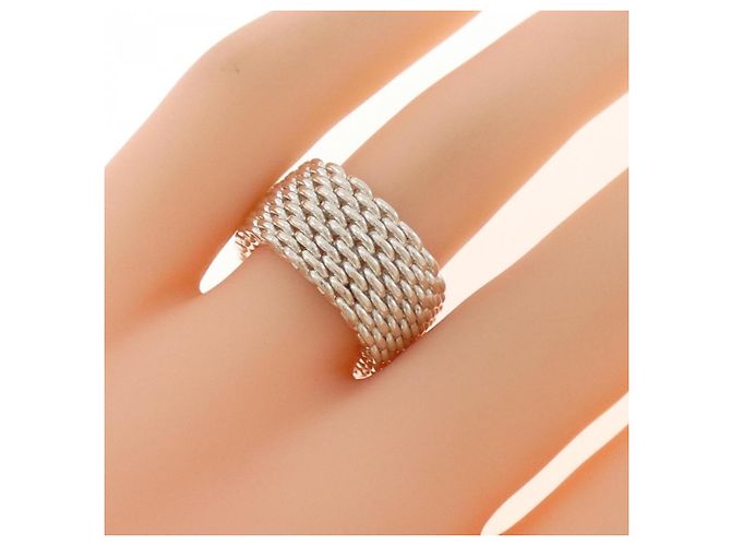Autre Marque Anillo Tiffany Somerset Band Plata - vista 3