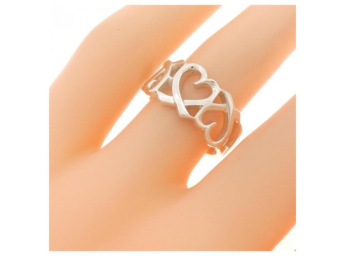 Autre Marque Anillo Tiffany Triple Loving Heart Plata - vista 5